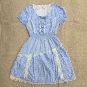 Blue Gingham Cottagecore OP